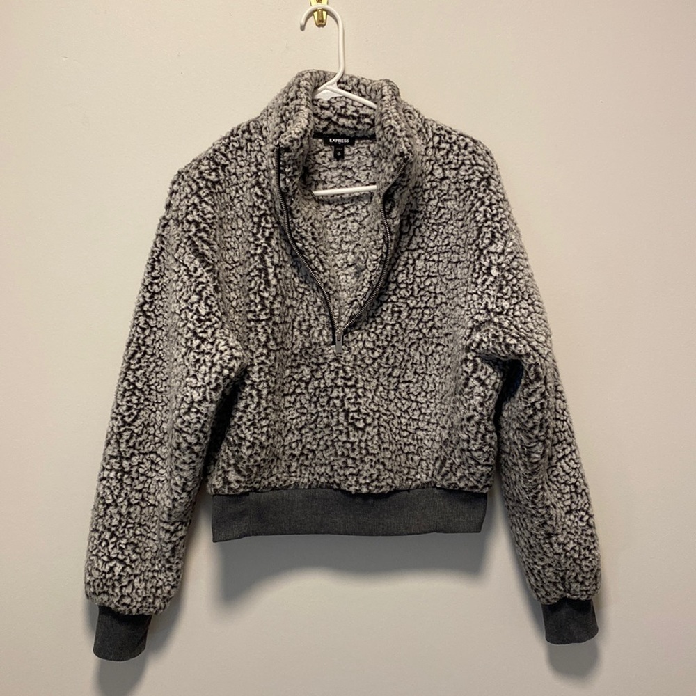 Half zip fleece pull over jacket